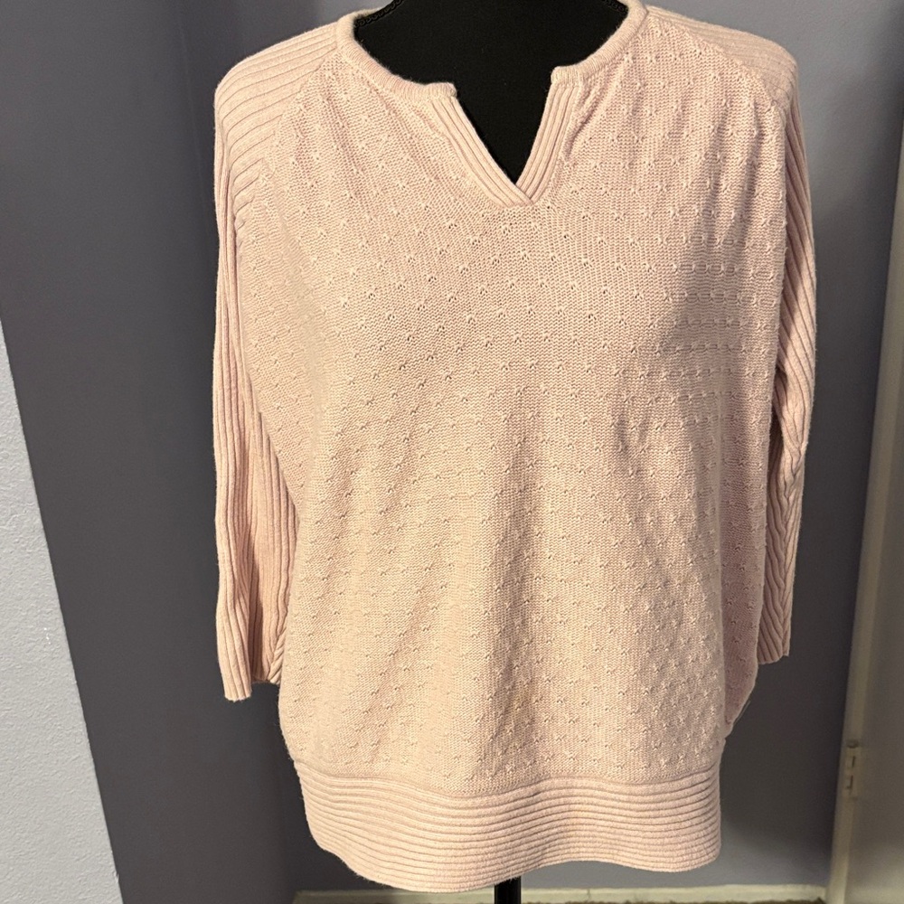 Woolrich Light Pink V-Neck Sweater - Picture 1 of 6